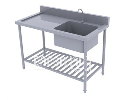 Chậu rửa 1 ô có cánh và kệ dưới