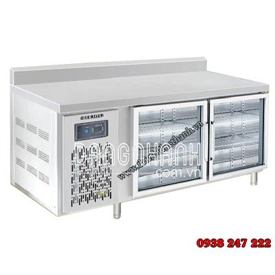 Bàn lạnh 2 cánh kính có thành chắn sau Berjaya B2D/C5/6