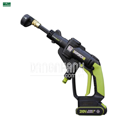 Bộ súng xịt rửa dùng pin Li-ion 20V Worx Green WU629