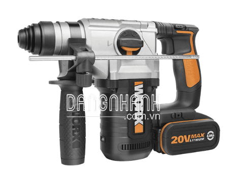 Máy khoan búa dùng pin Li-on 20V 26mm Worx Orange WX392.1