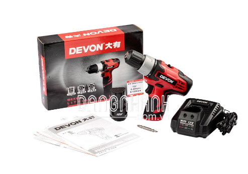 Máy khoan vặn vít pin 12V Devon 5262-Li-12TS-HG Sạc nhanh/ 1 x 1.5Ah