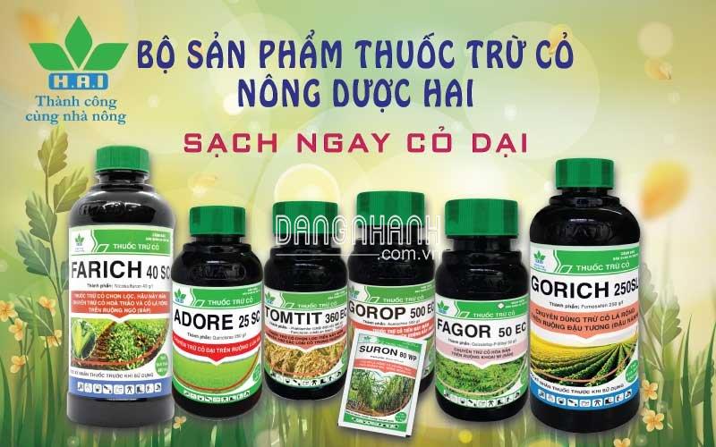 BỘ SẢN PHẨM THUỐC TRỪ CỎ CỦA NÔNG DƯỢC HAI