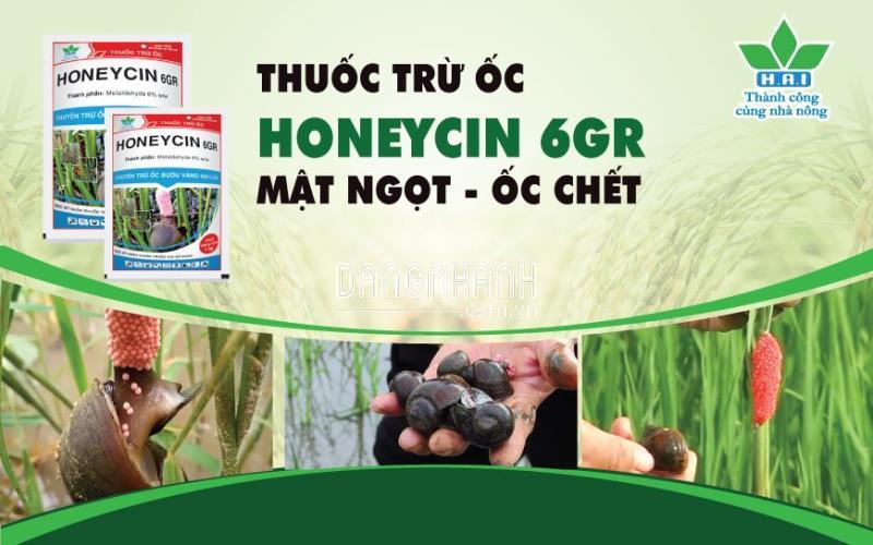 THUỐC TRỪ ỐC HONEYCIN 6GR MẬT NGỌT - ỐC CHẾT