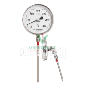 Đồng hồ đo nhiệt độ mặt 100 mm, chân xoay