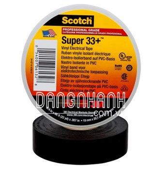 Băng keo điện Scotch® Super 33+™, đen, 19mm x 20m