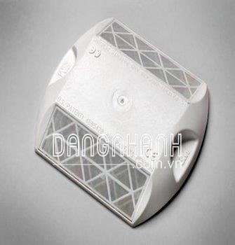 Đinh phản quang nhựa màu trắng 2 mặt phản quang không keo dán