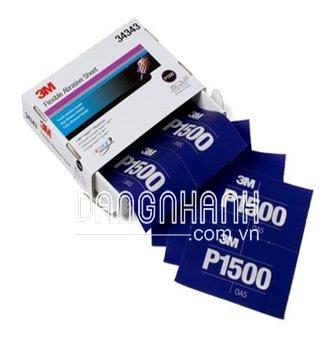 Nhám vải dẻo PN34343, 5.5 inch x 6.8 inch, độ hạt P1500, 25 tờ/ hộp, 5 hộp/ thùng