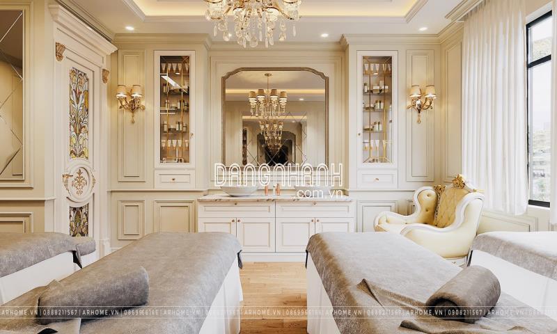 Thiết kế thi công nội thất spa tân cổ điển lôi cuốn