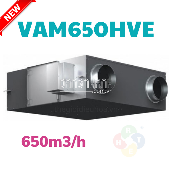 Thiết bị thông gió thu hồi nhiệt HRV Daikin 650m3/h VAM650HVE