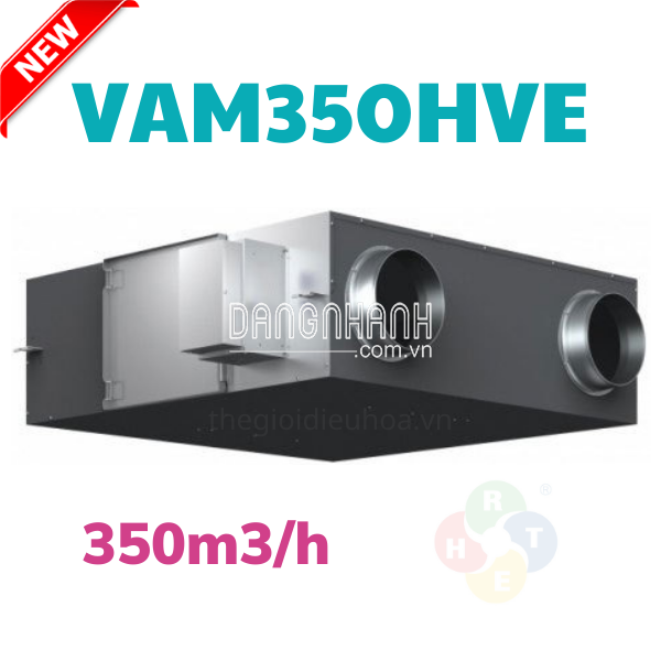 Thiết bị thông gió thu hồi nhiệt HRV Daikin 350m3/h VAM350HVE