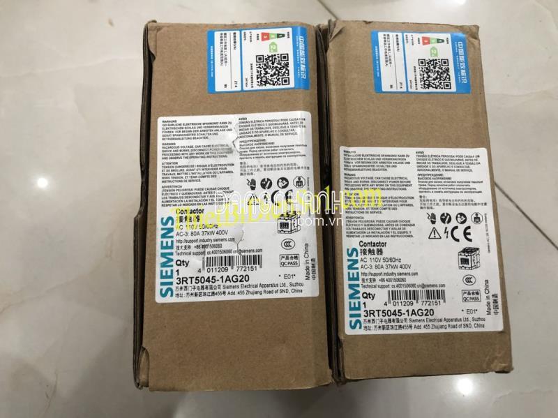 Khởi động từ Siemens 37kw 3RT5045 -Cty Thiết Bị Điện Số 1
