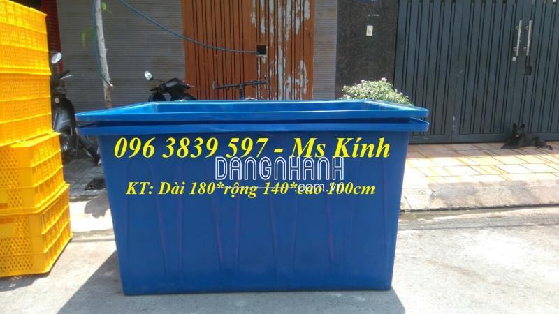 Thùng nhựa nuôi cá koi 2000 lít, thùng nhựa lớn nuôi cá, đựng hóa chất - 096 3839 597 Ms Kính