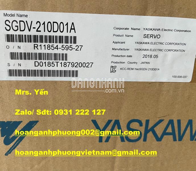 SGDV-210D01A Bộ điều khiển Yaskawa chuẩn hãng BH 12 tháng, new 100%