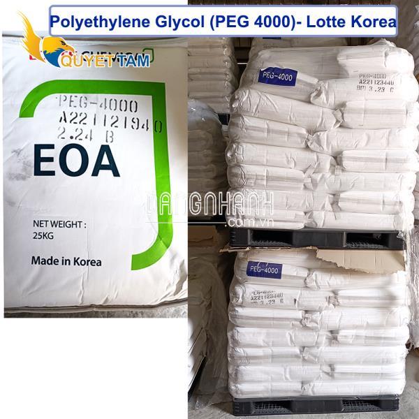 PEG 4000 (polyethylene glycol 4000) Lotte 25kg/bao – Korea