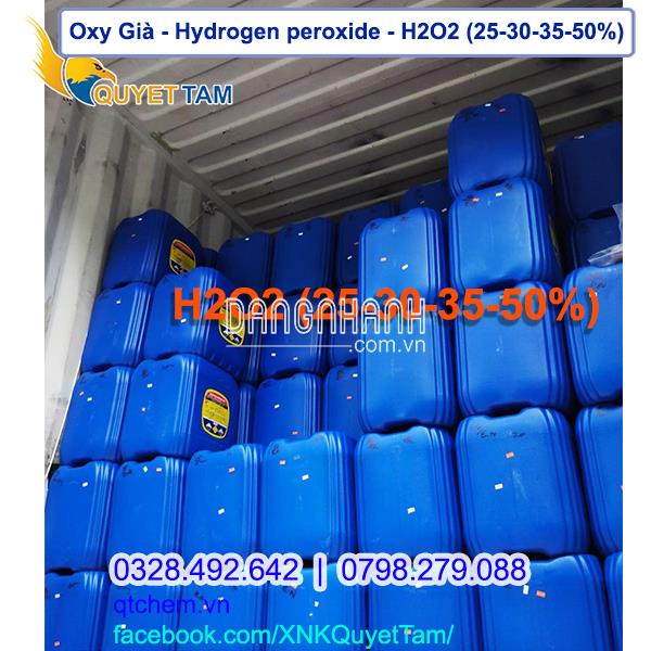 Oxy Già Công Nghiệp - Hydrogen peroxide – H2O2 (25 - 30 - 35 - 50%) | Quy cách: Bồn - Tank – Can