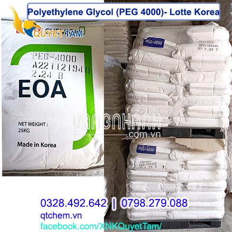 PEG 4000 (polyethylene glycol 4000) Lotte 25kg/bao – Korea