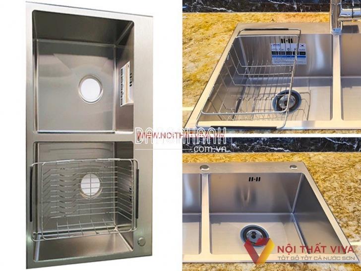Bồn Rửa Bát Đôi Chất Liệu Inox Thiết Kế Sang Trọng Phong Cách Hiện Đại