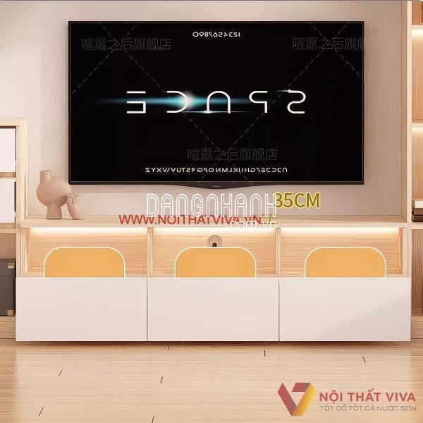 Kệ Tivi Kết Hợp Tủ Trang Trí Sang Trọng Phong Cách Nhật Bản