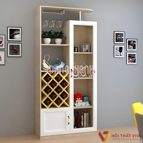 Mẫu Tủ Rượu Đẹp Phòng Khách Gỗ Công Nghiệp MDF Phủ Melamine Giá Tốt