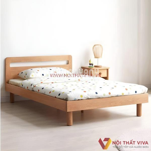 Giường Đơn Cho Bé Gỗ Tự Nhiên Thiết Kế Đơn Giản Giá Rẻ