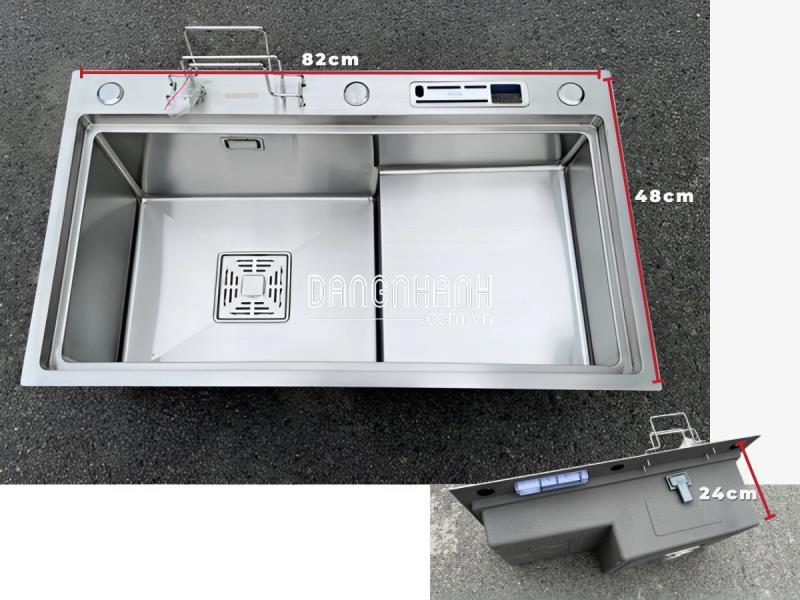 Chậu Rửa Bát 2 Hố Cân Kèm Phụ Kiện Chất Liệu Inox 304 Cao Cấp
