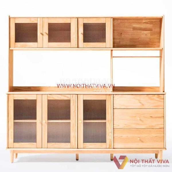 Tủ Đựng Chén Bát Bằng Gỗ Tự Nhiên Thiết Kế Tiện Dụng Tối Ưu Không Gian