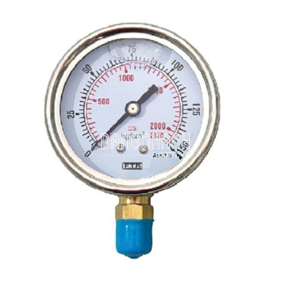Đồng hồ áp suất mặt 63 mm vỏ Inox 304 chân Inox 316, 0-25 bar(g). Model: LFSPGS-V-063-S4S-S6S-S6S-S4S-T06NTM-(0-25)-BAR/MMHDUS/OXY