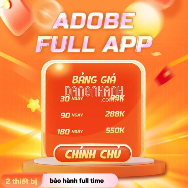 Mua tài khoản Adobe bản quyền chính hãng giá rẻ chỉ 119k bảo hành 100%