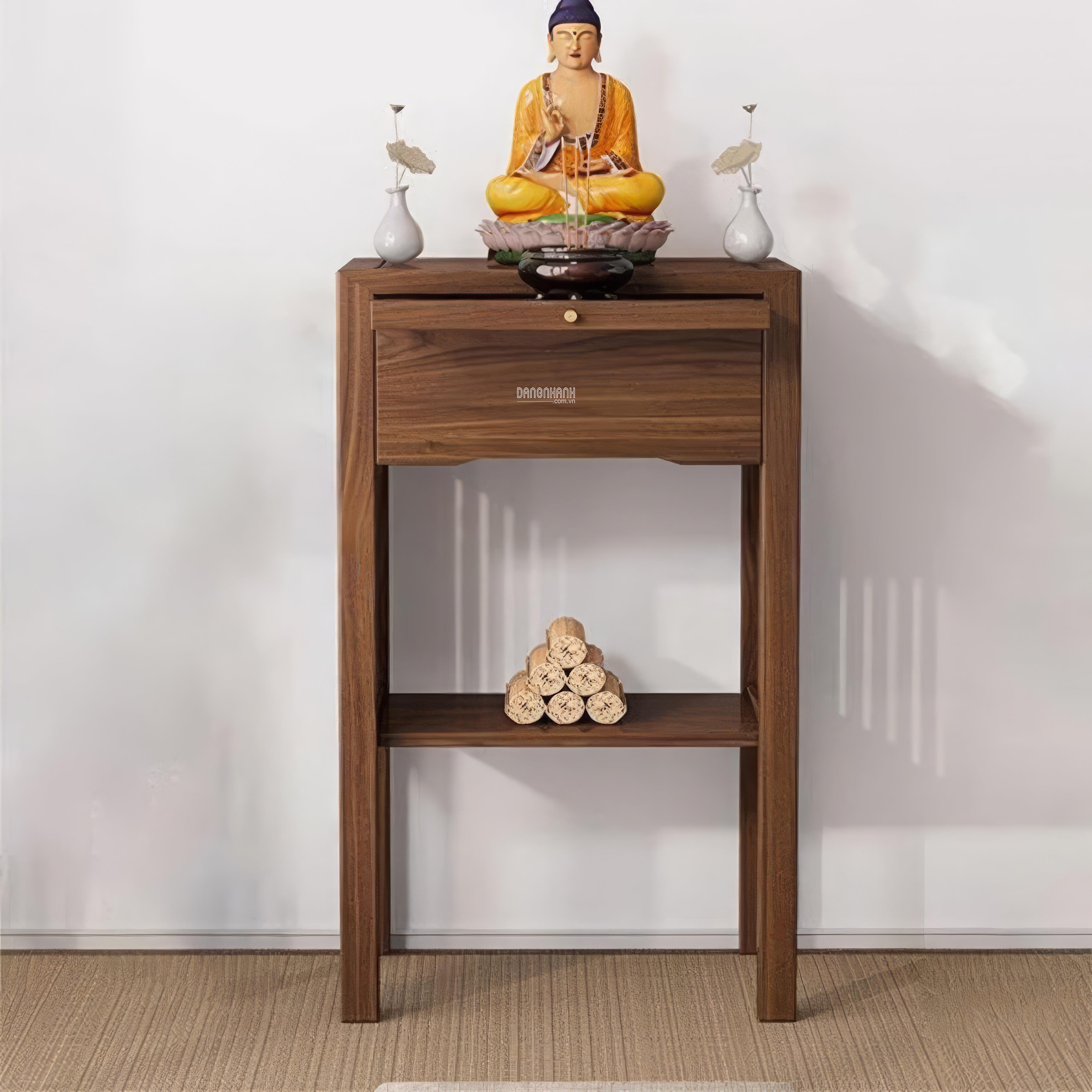Tủ Thờ Gỗ Đơn Giản Nhỏ Gọn Phù Hợp Với Nhiều Không Gian Trang Trí