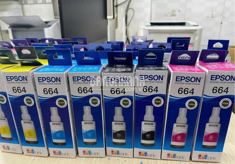 Mực in epson T664 chính hãng dùng cho máy in màu a3 epson L1300/ L360/ L385/ L310…