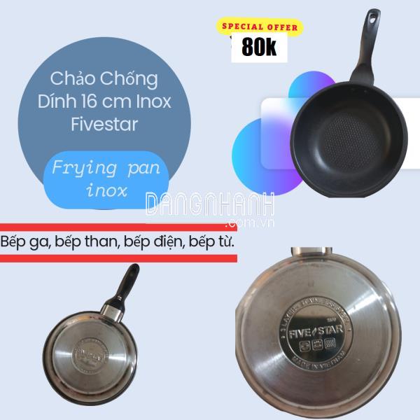 Chảo chống dính Inox Fivestar minisize 16cm – 3 lớp – Bếp từ