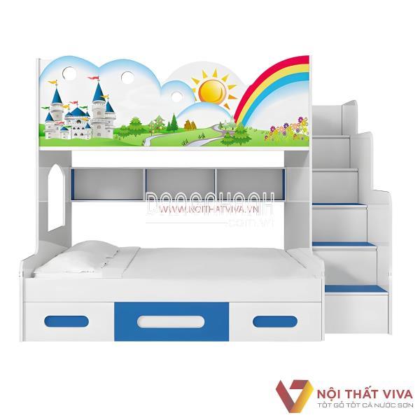 Mẫu Giường Hai Tầng Thiết Kế Kiểu Lâu Đài Dành Cho Trẻ Bền Đẹp Giá Rẻ