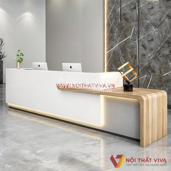 Quầy Lễ Tân Khách Sạn Gỗ Công Nghiệp Sang Trọng Cao Cấp