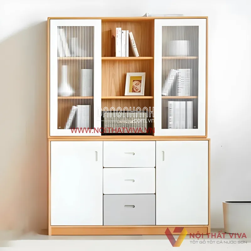  Tủ Tài Liệu Văn Phòng Gỗ Sồi Thiết Kế Đa Năng Kiểu Dáng Sang Trọng