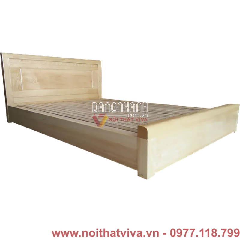  Giường Bệt Gỗ Sồi Nga 1M8X2M Màu Tự Nhiên