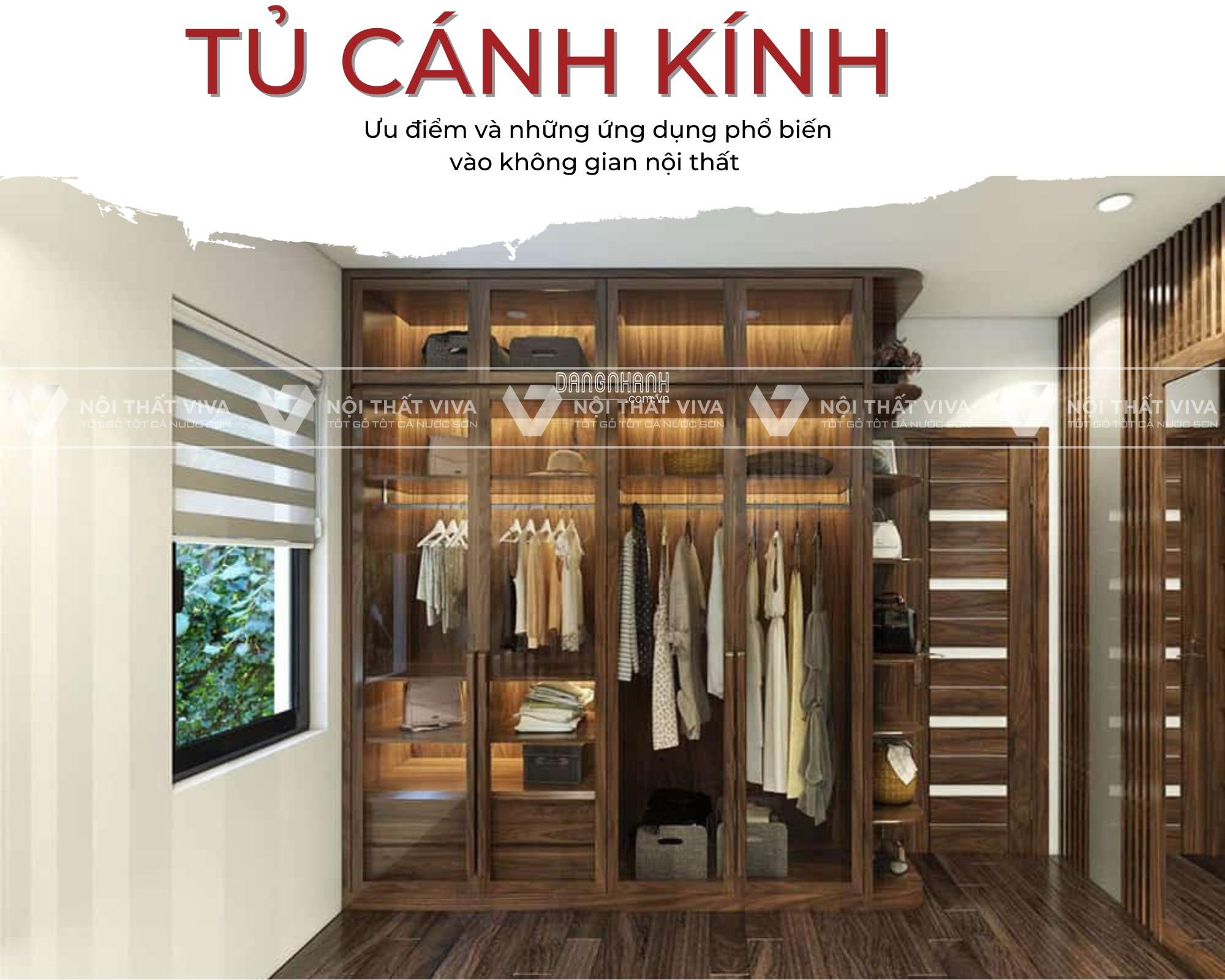 Tủ cánh kính: Ưu điểm và những ứng dụng phổ biến vào không gian nội thất