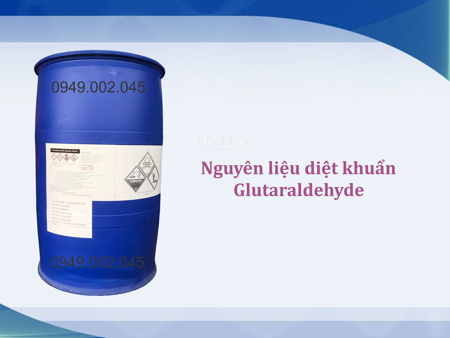 Glutaraldehyde 50% - Diệt khuẩn, xử lý nước ao nuôi thủy sản