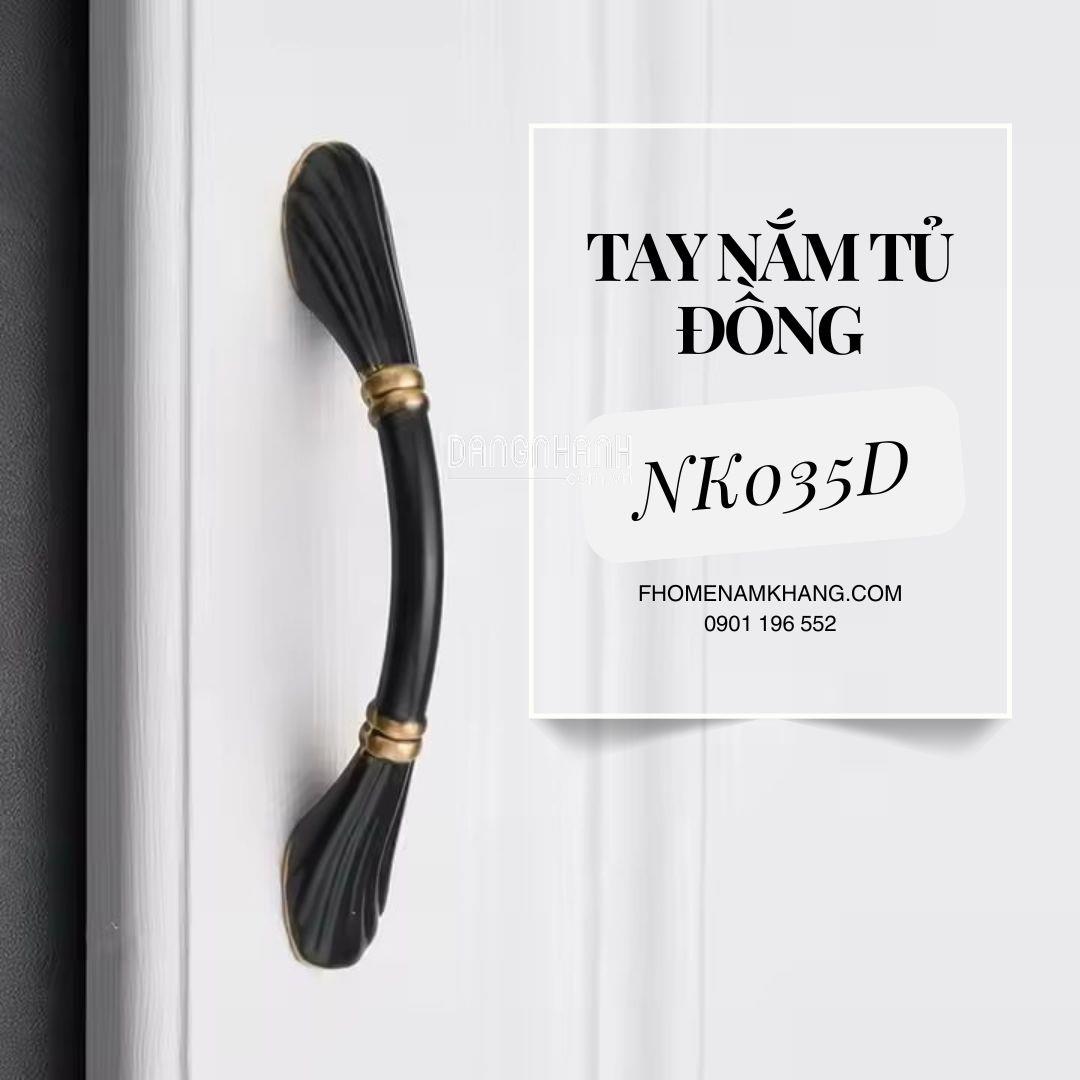 Tay nắm tủ đồng thiết kế tân cổ điển NK035D | Zalo 0901 196 552