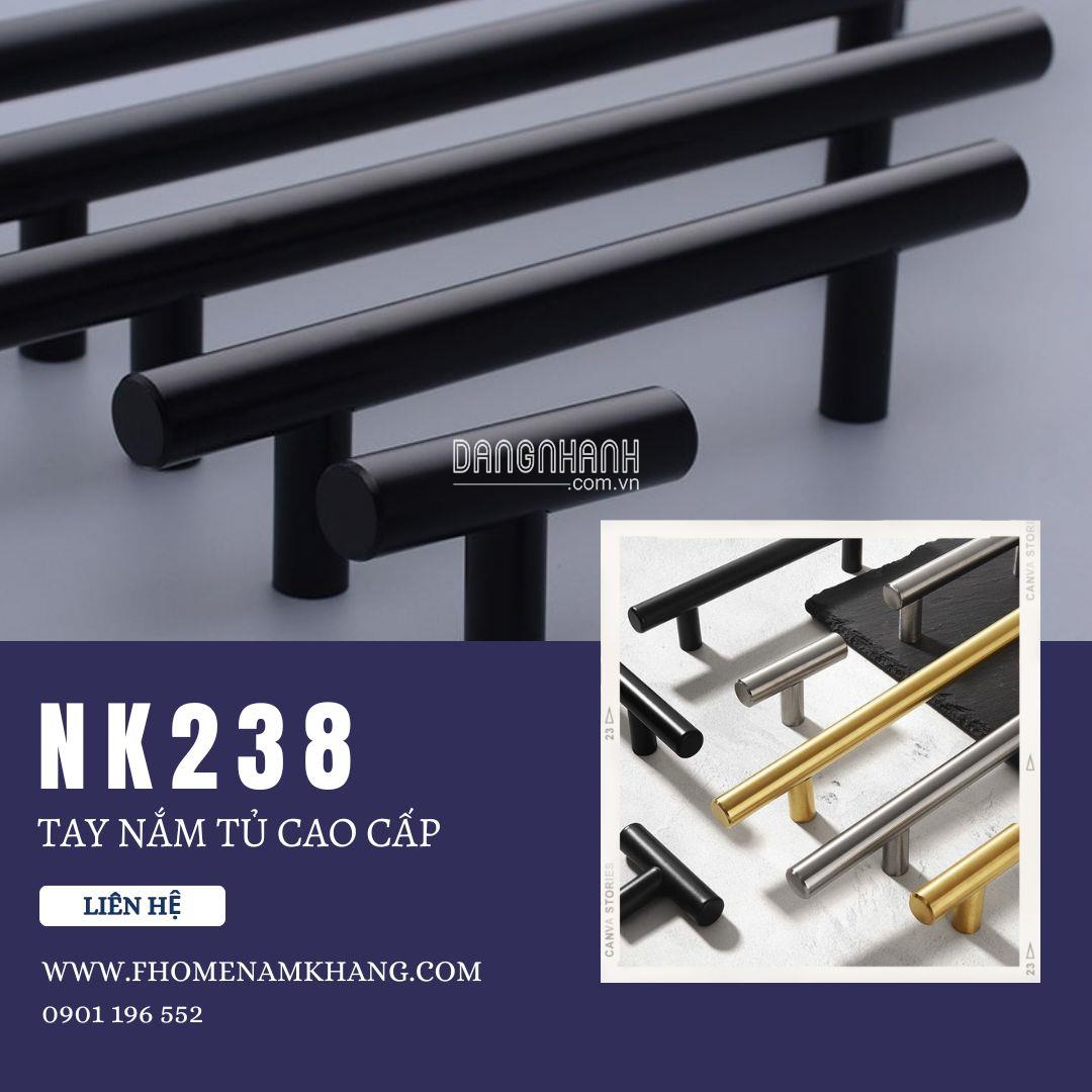 Tay nắm cửa tủ thanh tròn cao cấp NK238 | Zalo 0901 196 552