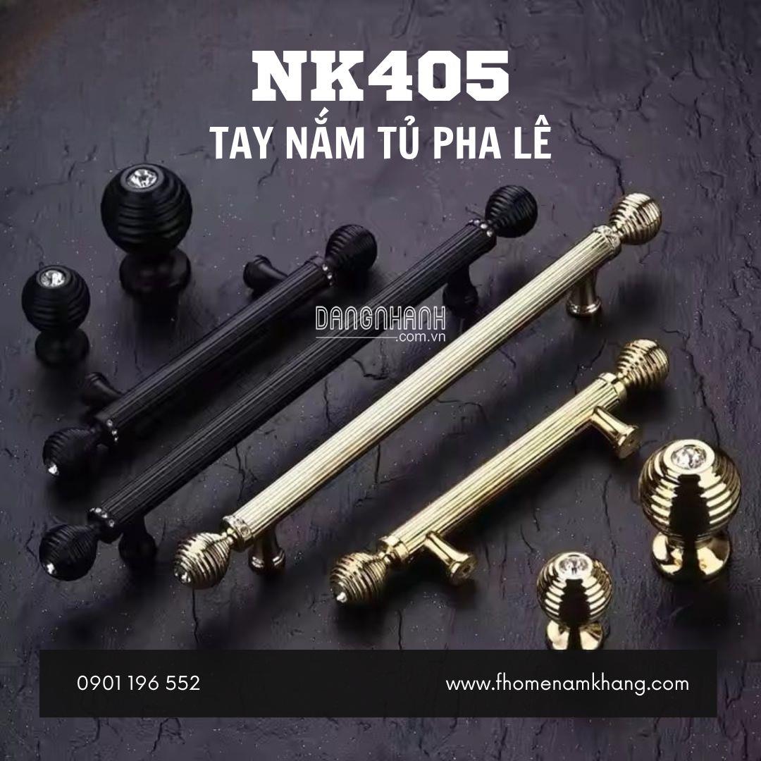 Tay nắm tủ đính đá pha lê cao cấp NK405 | Zalo 0901 196 552