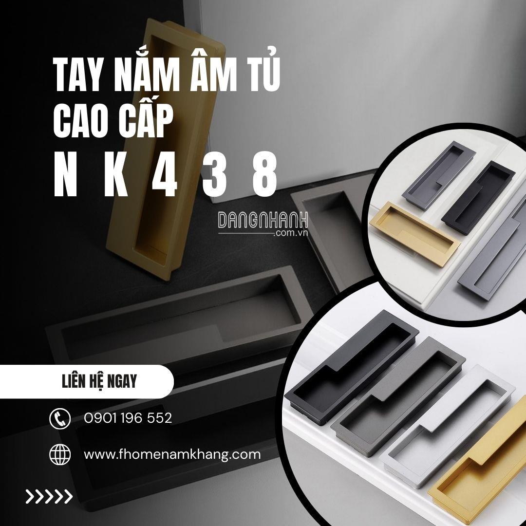 Tay nắm âm tủ trơn hiện đại NK438 | Zalo 0901 196 552