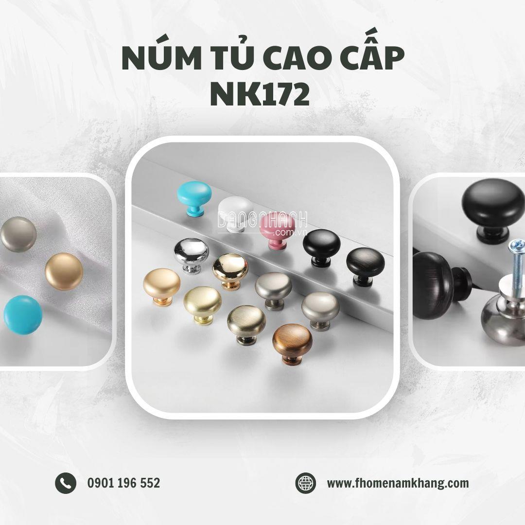 Núm cửa tủ tròn cao cấp dạng trơn NK172 | Zalo 0901 196 552
