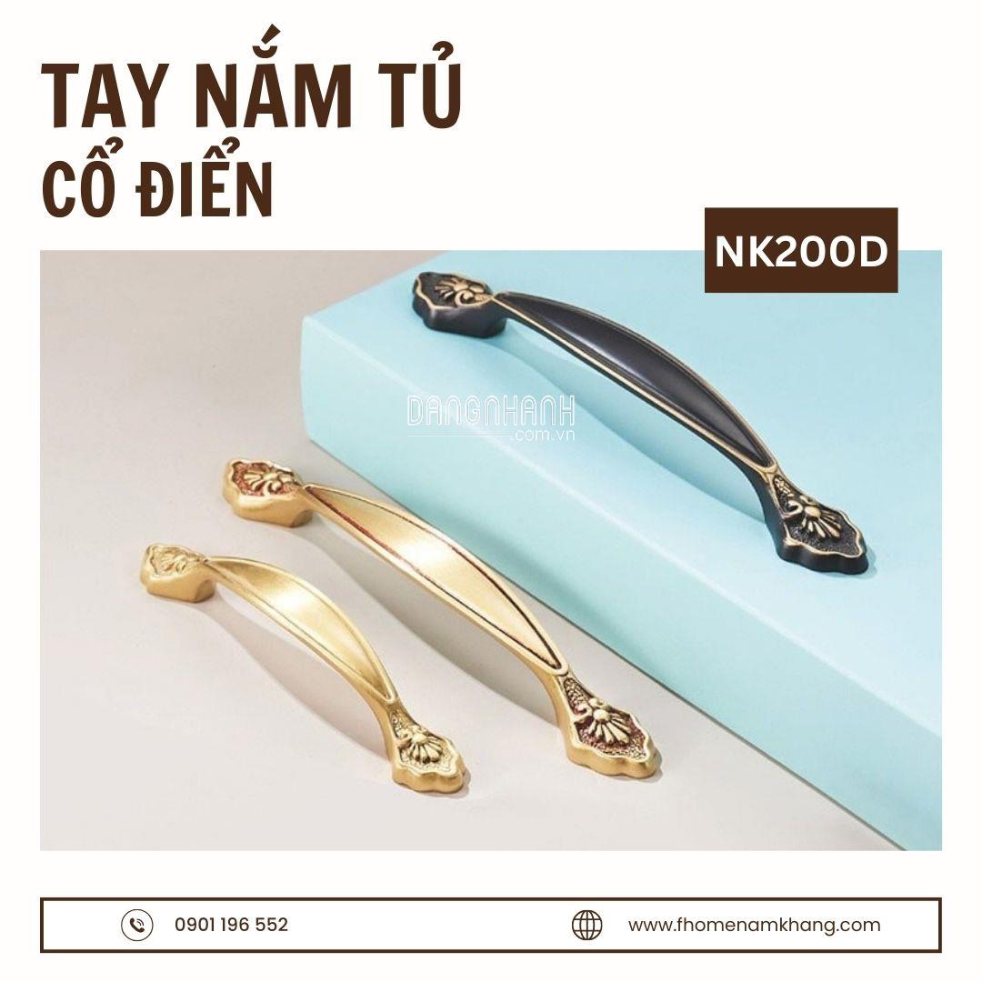Tay nắm tủ đồng kiểu cổ điển NK200D | Zalo 0901 196 552