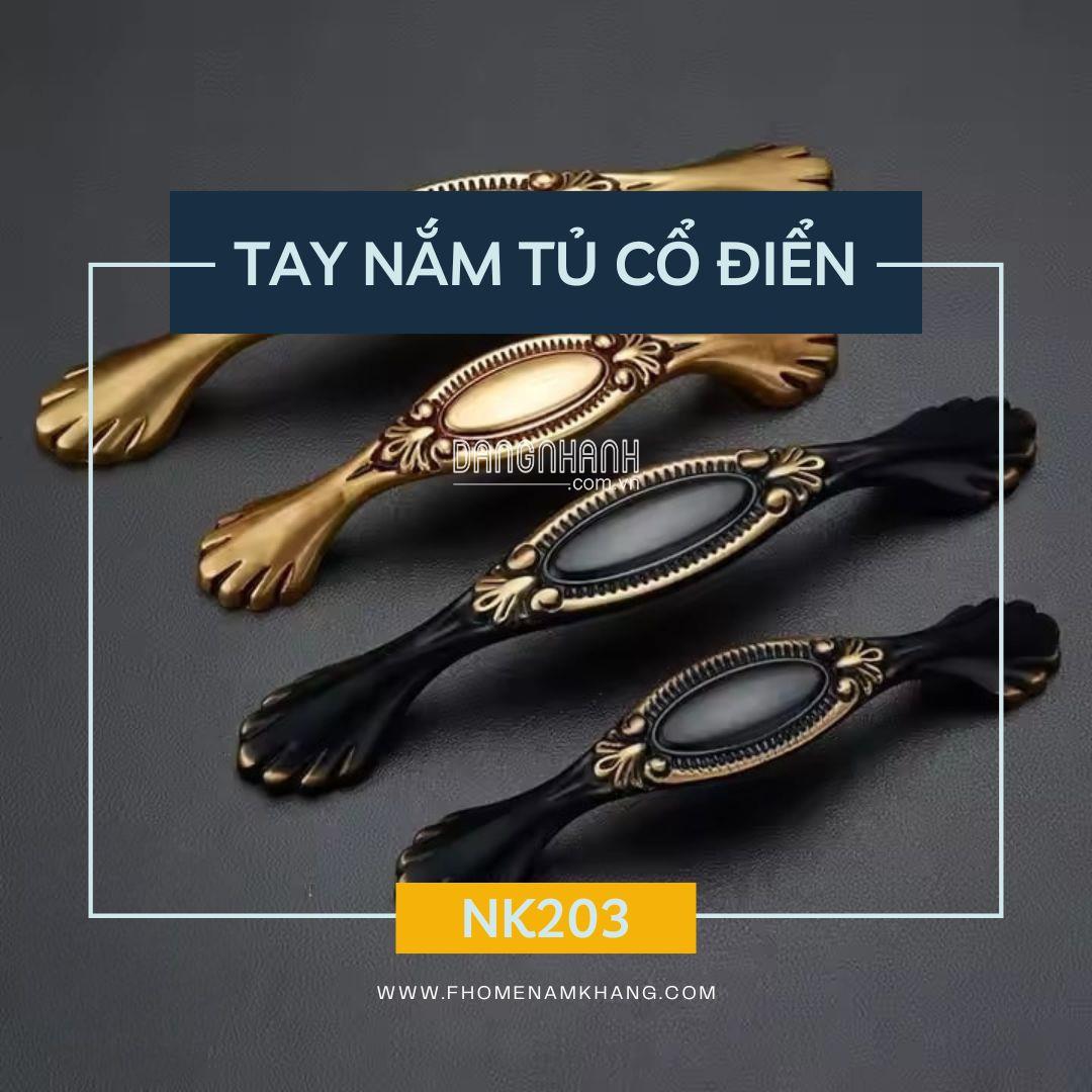 Tay nắm tủ bếp kiểu cổ điển NK203 | Zalo 0901 196 552