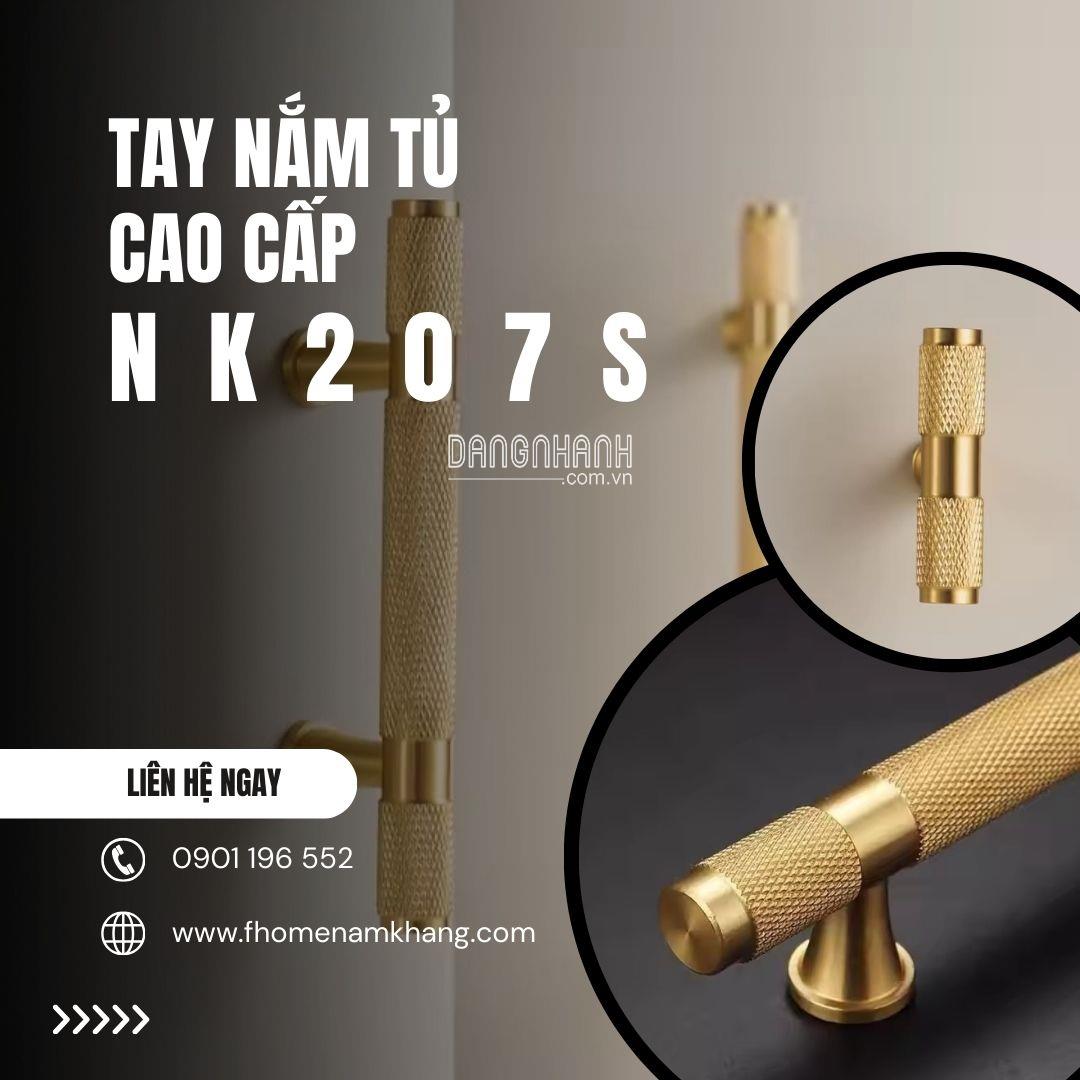 Tay nắm tủ màu vàng sang trọng NK207S | Zalo 0901 196 552
