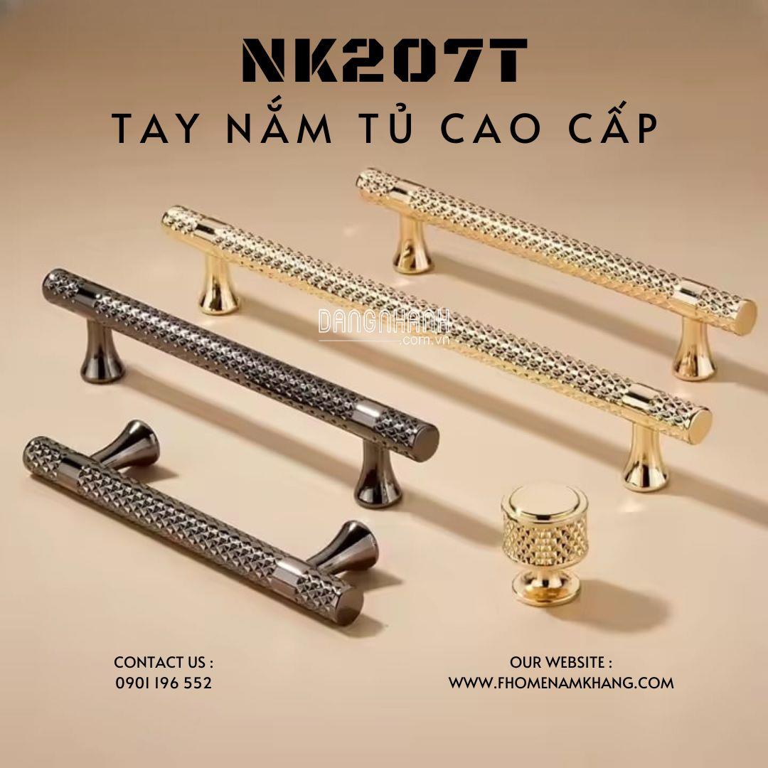 Tay nắm tủ dạng thanh tròn bóng NK207T | Zalo 0901 196 552