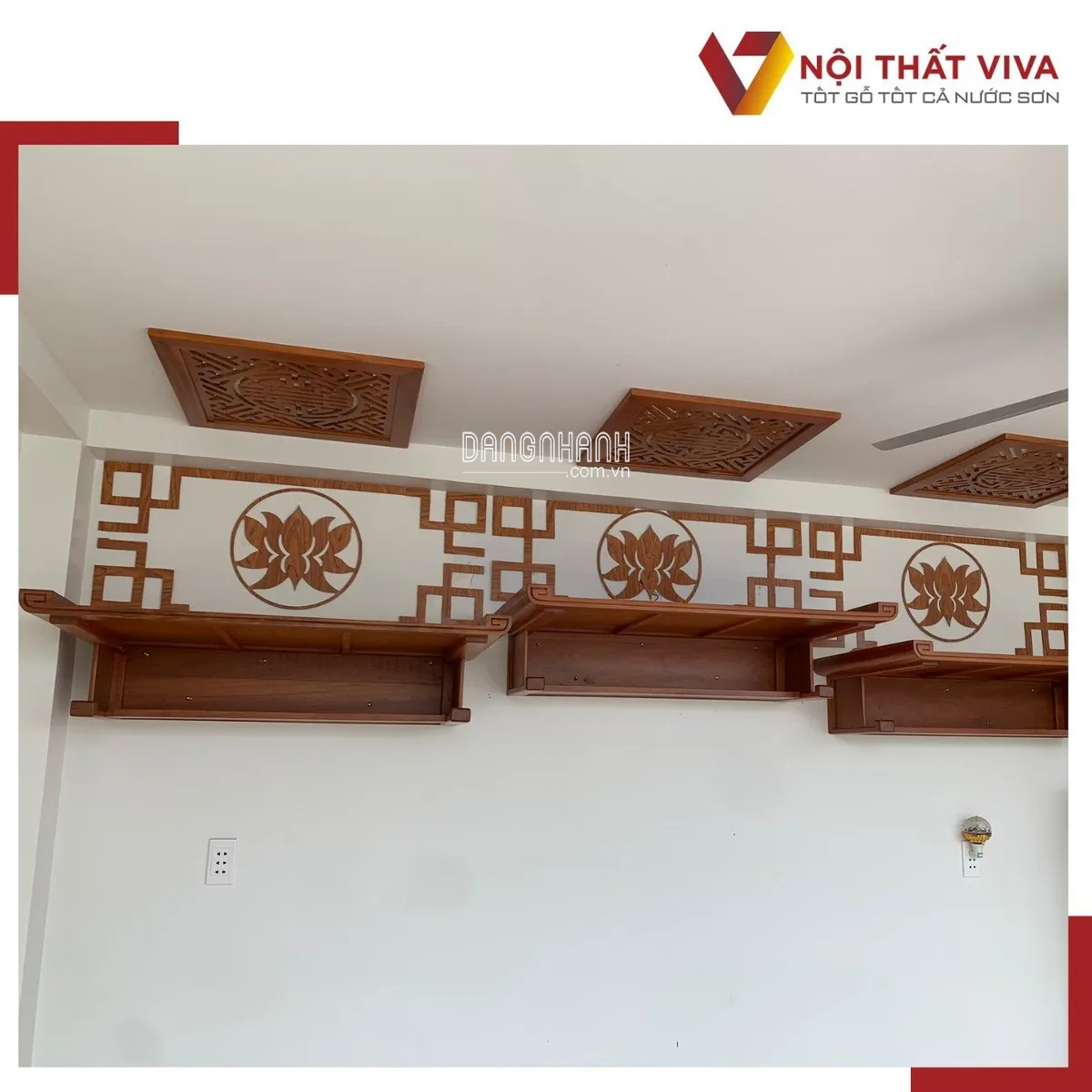 Kệ thờ treo tường 2 tầng là gì? Các mẫu đẹp, hiện đại, giá rẻ nhất