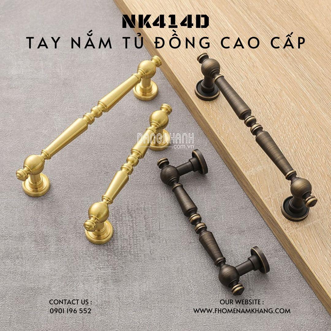 Tay nắm tủ đồng dạng trơn cao cấp NK414D | Zalo 0901 196 552