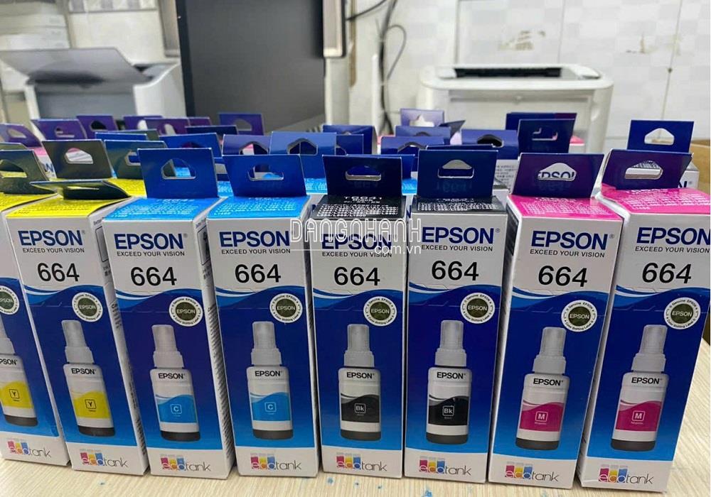 Mực in epson T664 chính hãng dùng  máy in Epson L1300/ L360/ L385/ L310 giá tốt 