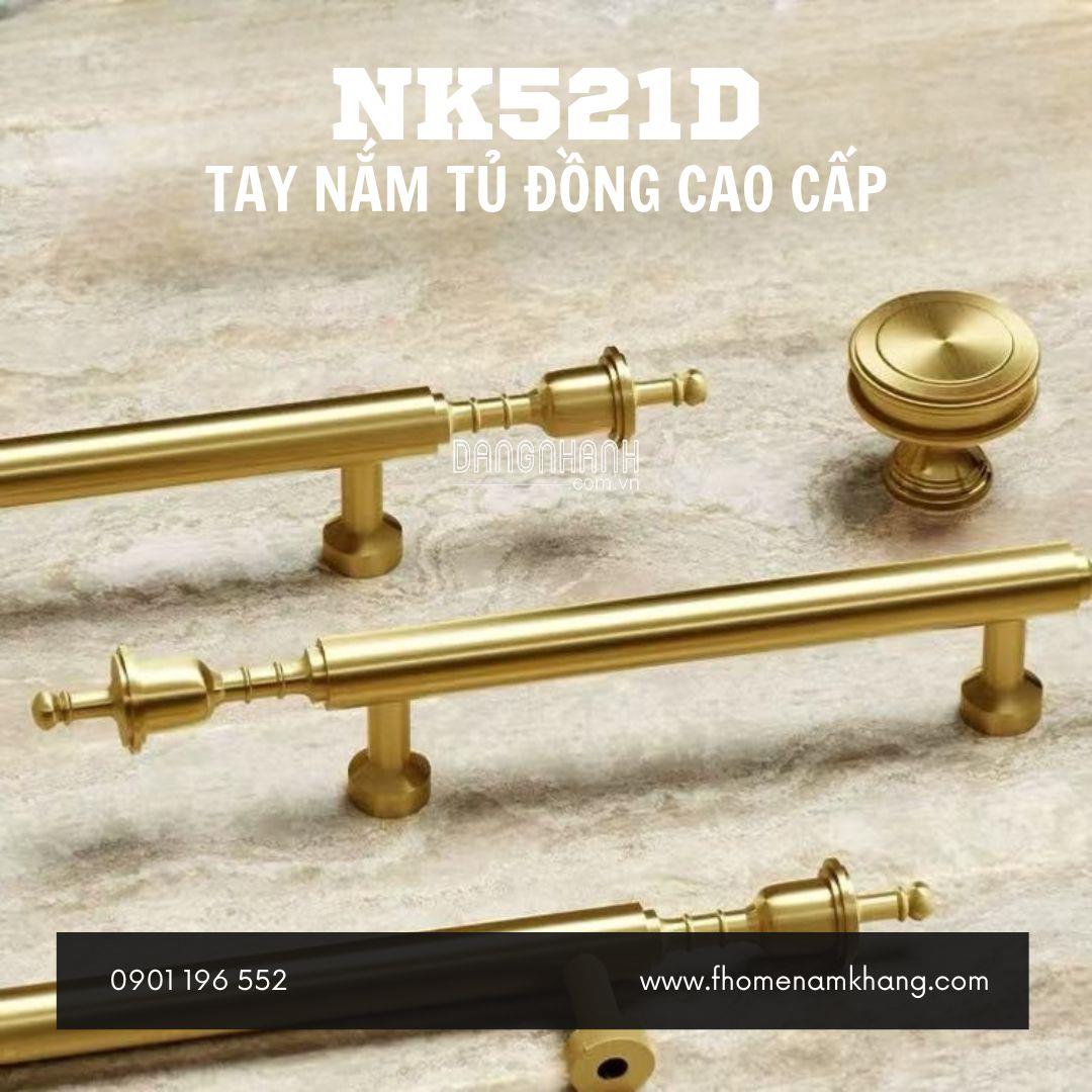 Tay nắm tủ đồng kiểu dáng cổ điển NK521D | Zalo 0901 196 552